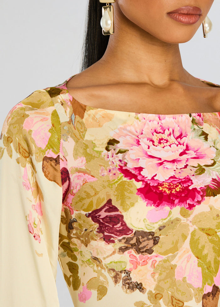 Vestido Floral Largo Elegante
