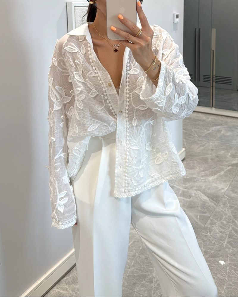 Bárbara™ - Camisa de Flores