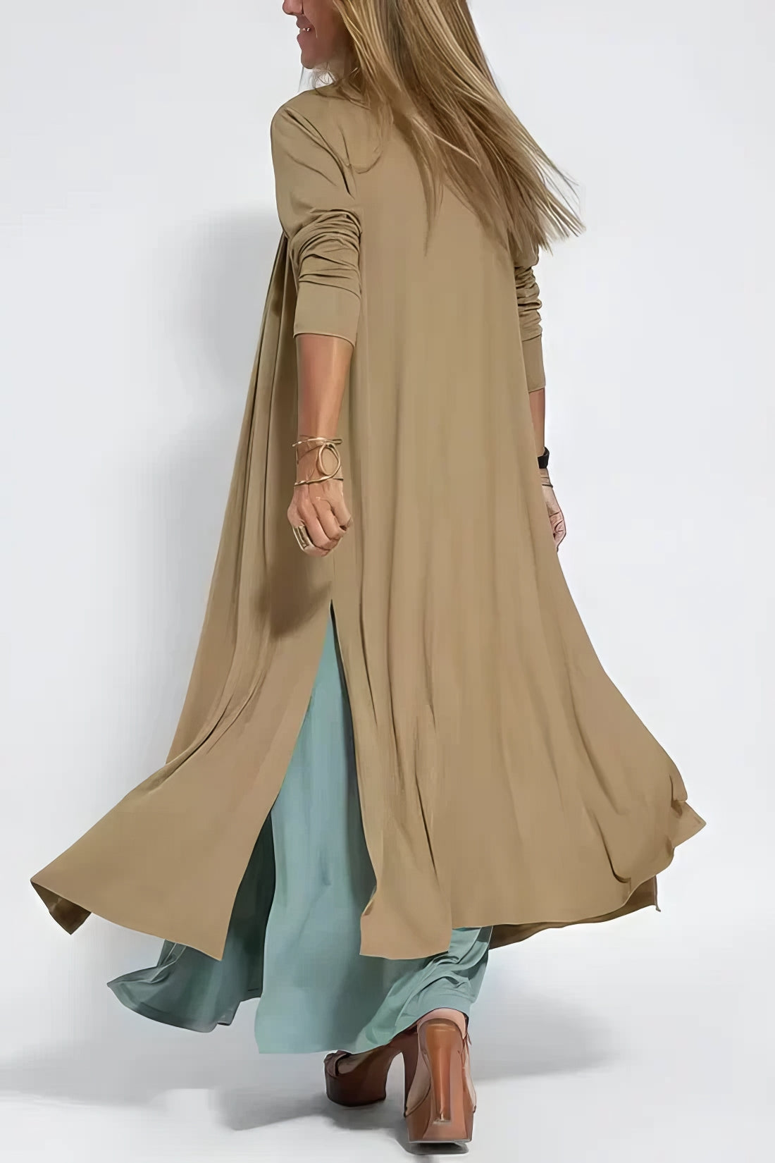 VESTIDO LARGO ELEGANTE + CÁRDIGAN A JUEGO DE REGALO