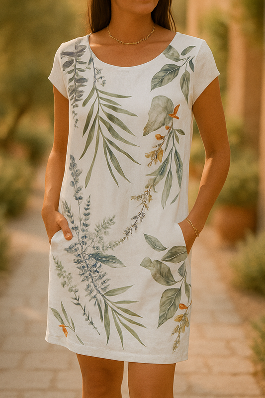 Elegante Vestido Floral Blanco