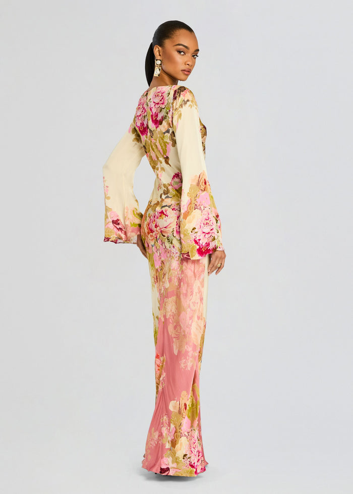Vestido Floral Largo Elegante
