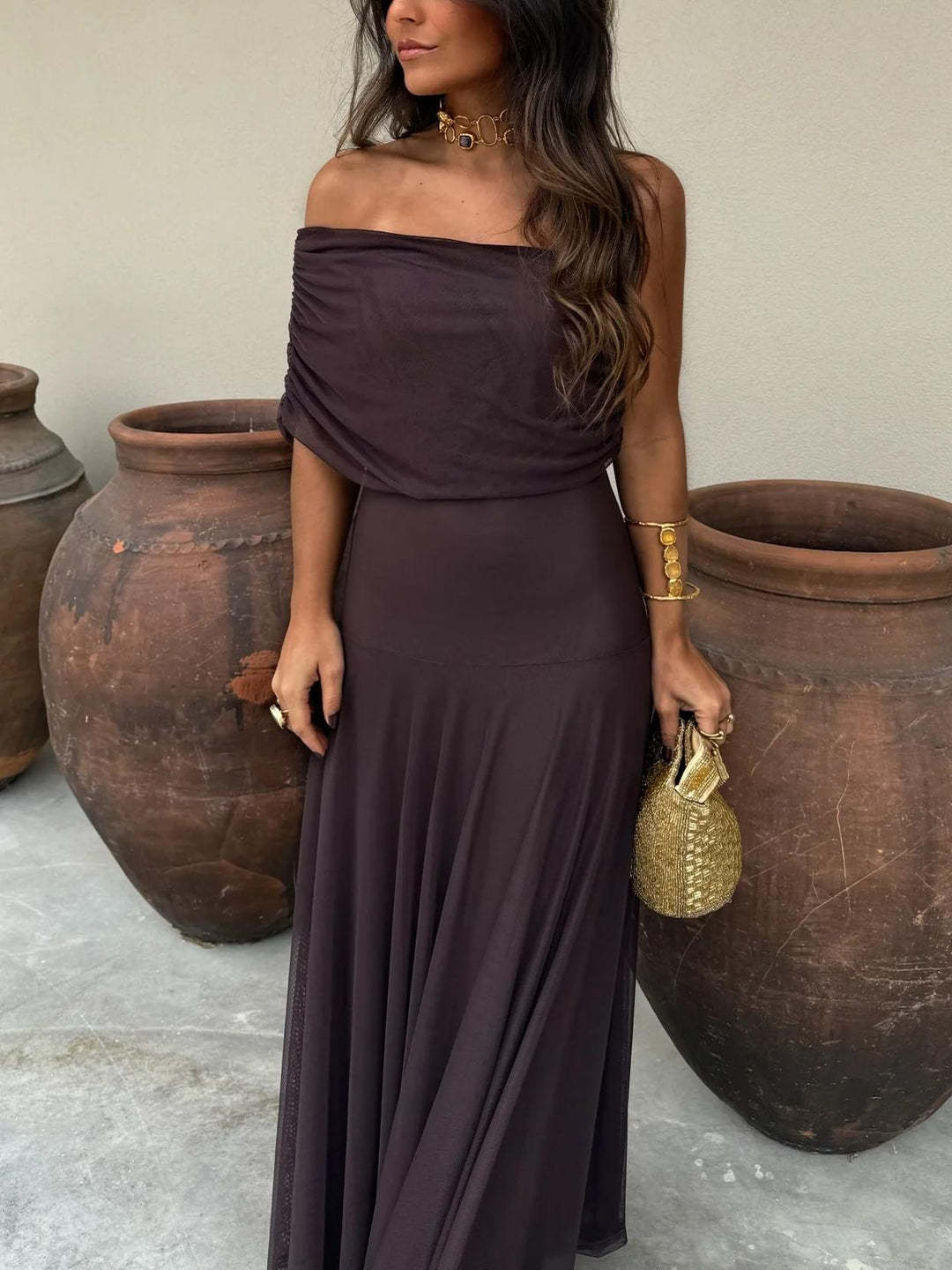 Vestido Celeste – Encanto Clásico