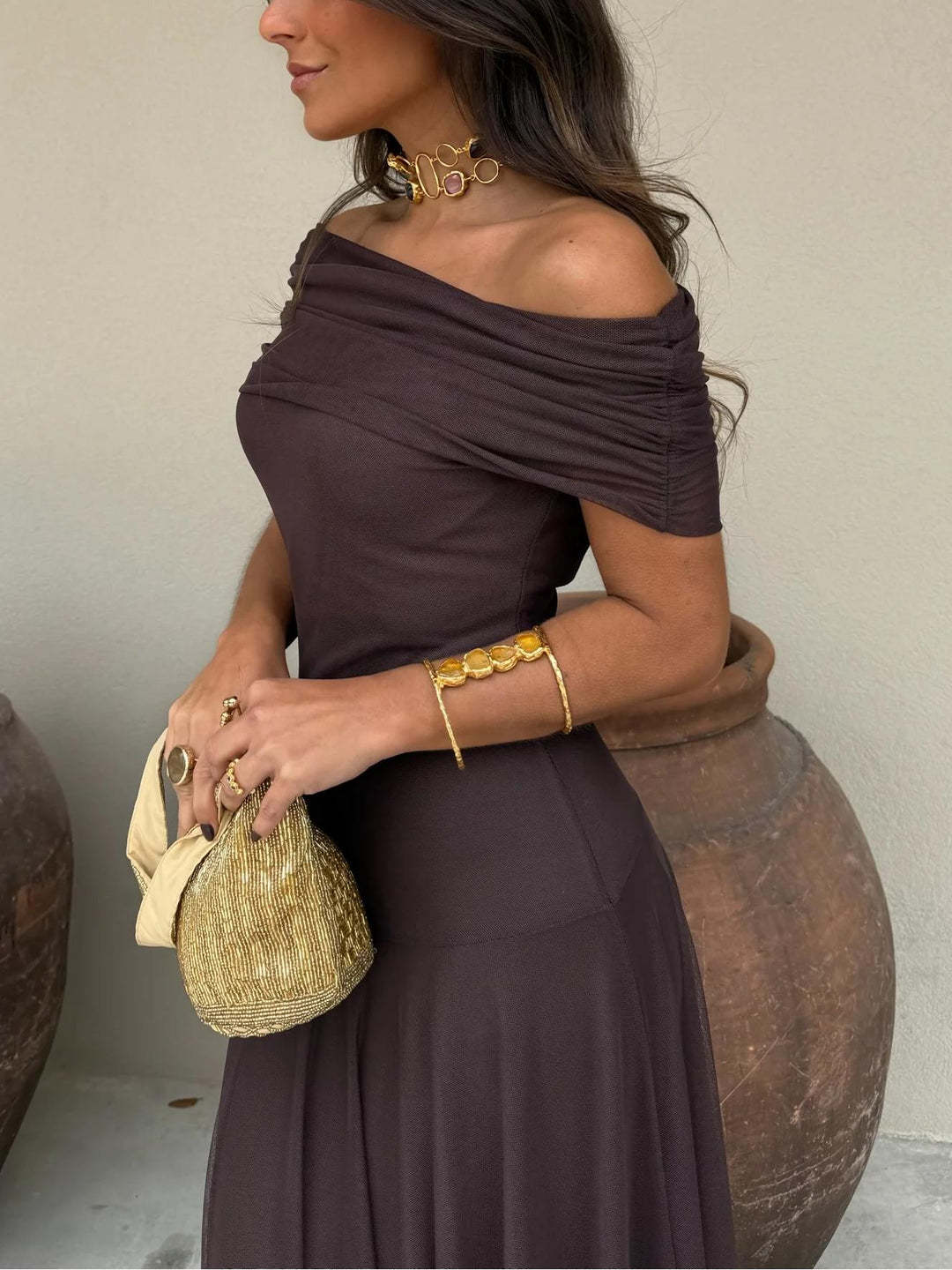Vestido Celeste – Encanto Clásico