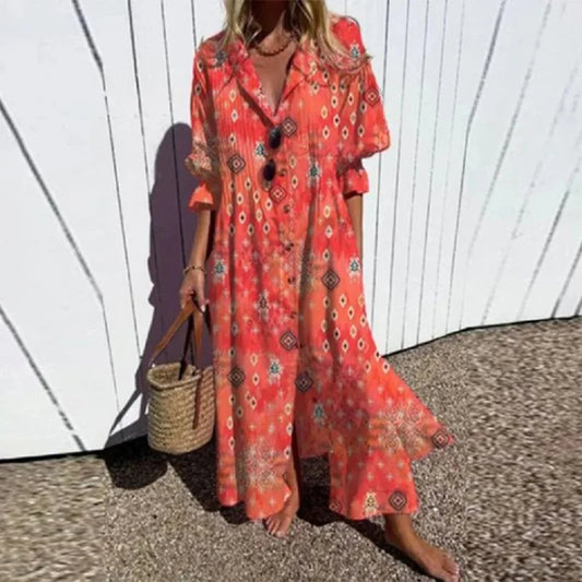 Vestido Bohemio Chic Rojo