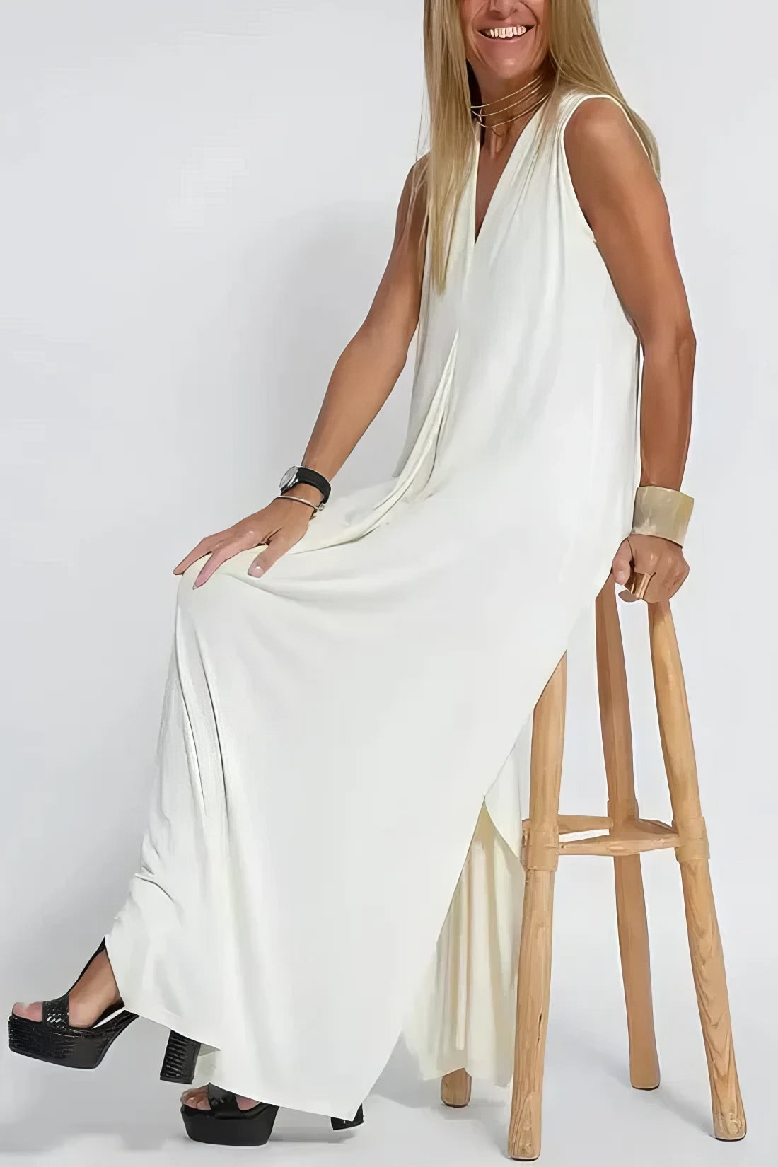 VESTIDO LARGO ELEGANTE + CÁRDIGAN A JUEGO DE REGALO