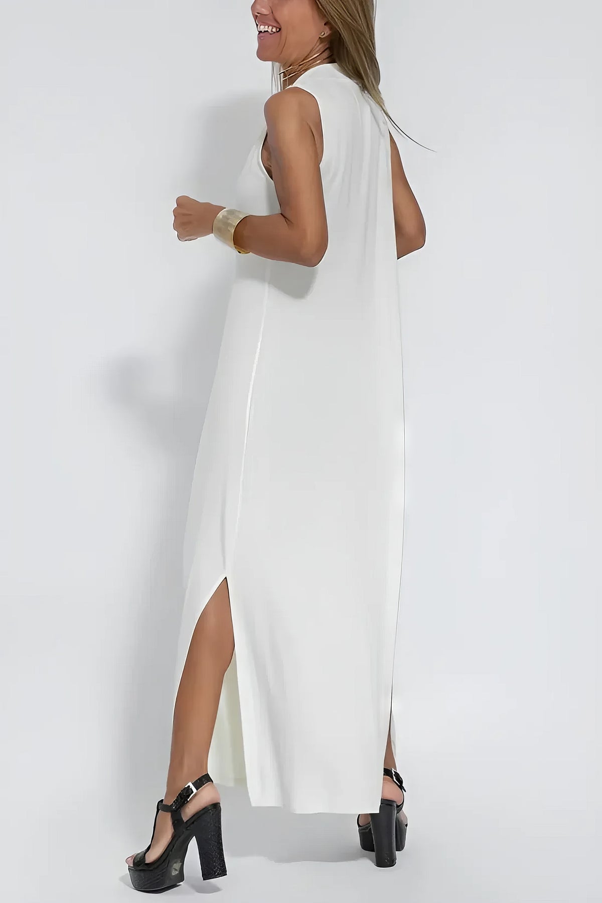 VESTIDO LARGO ELEGANTE + CÁRDIGAN A JUEGO DE REGALO