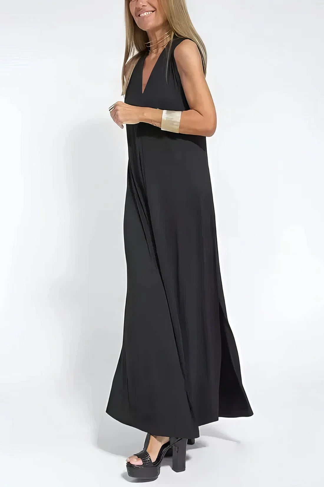VESTIDO LARGO ELEGANTE + CÁRDIGAN A JUEGO DE REGALO
